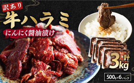 【 訳あり 】 牛ハラミ にんにく醤油漬け 3kg (500g×6) 牛肉 牛 肉 ビーフ ハラミ 味付 にんにく ガーリック ガーリック醤油 冷凍 小分け 真空パック 簡単調理 簡単 調理 カット 焼肉 焼き肉 熨斗 贈答 ギフト お歳暮 御歳暮 御中元 お中元 便利 キャンプ アウトドア バーベキュー おかず ふるさと納税肉 京都 舞鶴 幸福亭 お正月 お盆 年末 年始 新年 