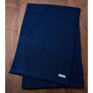 kuska fabric】手紡ぎシルクマフラー【ネイビー】 真綿マフラー | 京都