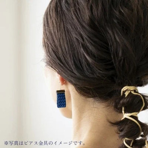 イヤリング ガルザイヤリング 【丹後ブルー】 アクセサリー シルクのイヤリング クスカ シルクのアクセサリー