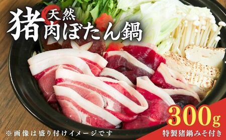 【ぼたん鍋セット】天然猪肉300g 特製みそ付き 2～3人前 ぼたん鍋 京都