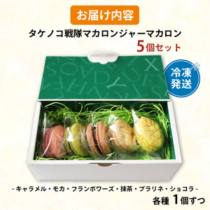 タケノコ戦隊マカロンジャー 5色 1箱 化粧箱入り デザート スイーツ 焼き菓子 マカロン たけのこ タケノコ たけのこマカロン ご当地 京都 長岡京 長岡京市
