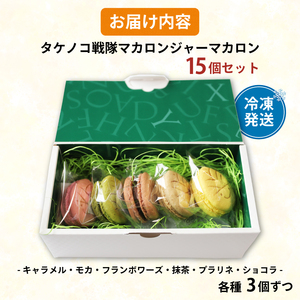 タケノコ戦隊マカロンジャー マカロン 5色 3箱 化粧箱入り デザート スイーツ 焼き菓子 たけのこ タケノコ たけのこマカロン ご当地 京都 長岡京 長岡京市