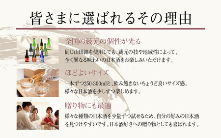 兵庫県産米を使用した日本酒の飲み比べセット(250ml~300ml x 9本)