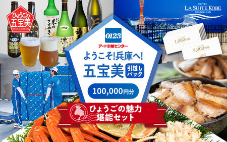 ようこそ兵庫へ！五宝美引越しパック！「ひょうごの魅力 堪能セット」100,000円分