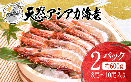 淡路島産天然アシアカ海老　2パック約600ｇ