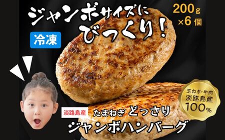 淡路島たまねぎどっさりジャンボハンバーグ 200g×6個 / ハンバーグ