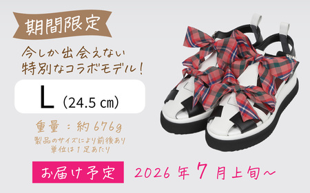 【先行予約】【期間限定】Pure Mode グルカサンダル (アレンジリボン付）Lサイズ ※7月上旬より順次発送予定／サンダル 