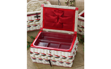 兵庫県産ソーイングバスケット（お裁縫箱）こうのとり