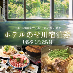 ホテルのせ川宿泊券/１泊２食付・１名様分