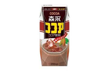 森永ココア 200ml×24本　森永乳業 ／ 紙パック ジュース ココア飲料 常温保存 セット 子供 こども ジャストサイズ プリズマパック 定番 飲みやすい プリズマパック 飲み物 まとめ買い 買い置き 愛知県 No.195