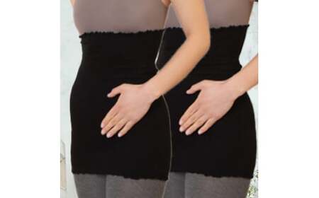 M201　シルク腹巻きブラックブラック