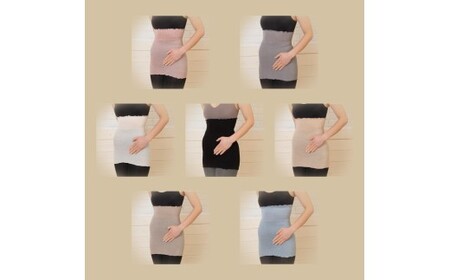 M203 シルク腹巻きブラックスモーキーブルー