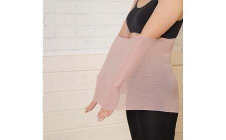 M204　シルク腹巻きブラックスモキーピンク