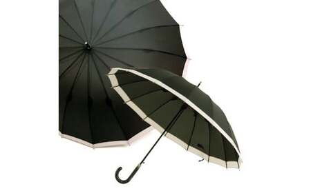 M233　紀州漆器アンブレラ『グラデ黒』１６本骨傘カバー付　ギフト箱入