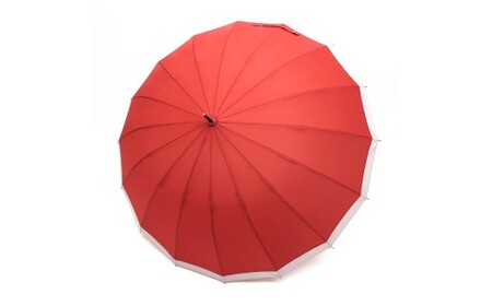 M236 紀州漆器アンブレラ『グラデ赤』16本骨傘カバー付 ギフト箱入