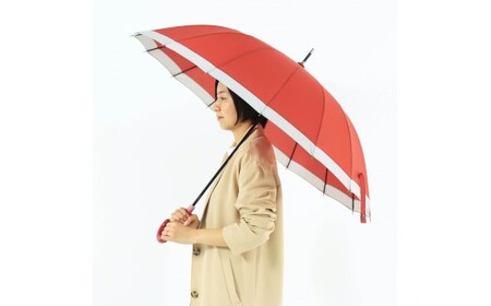 M236 紀州漆器アンブレラ『グラデ赤』16本骨傘カバー付 ギフト箱入