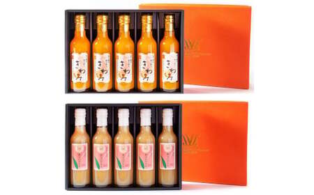 M284　きわみみかんジュースとあら川の桃ドリンク　２００ｍｌ×各５本