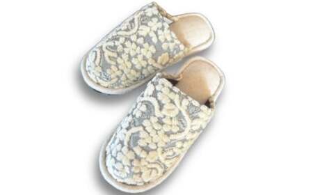 M419 うだつ型スリッパ ベージュ2足セット