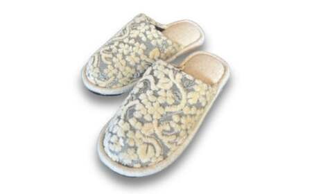 M421　うだつ型スリッパ　ベージュ・ネイビー各１足