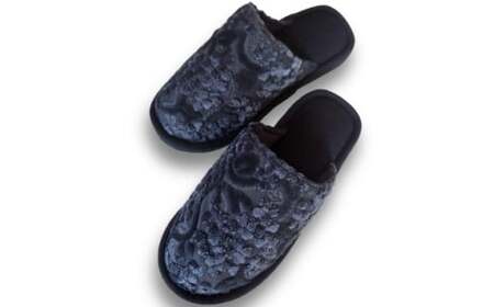 M421　うだつ型スリッパ　ベージュ・ネイビー各１足