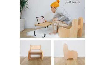 M460　紀州材ひのきの子供椅子