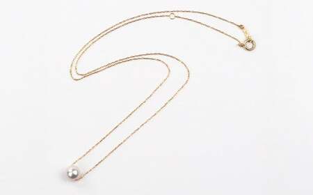 真珠 一粒ネックレス 6.0～6.5mm K18YG パール アクセサリー （856）