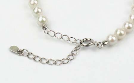 パール ブレスレット 5.0-5.5mm Silver925アジャスター付 真珠 アクセサリー （863）