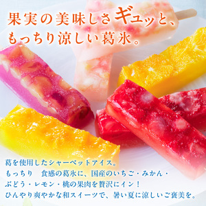とけないアイス　葛氷7本セット[009B10]葛餅アイス 葛アイスバー 葛フルーツアイス 溶けないアイス 葛スイーツ