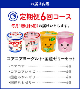 【6ヶ月定期便】愛知ヨーク　コアコアヨーグルト＆国産ゼリーセット　16個入［108A06-T］