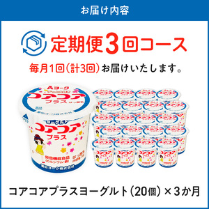 【3ヶ月定期便】愛知ヨーク　コアコアプラスヨーグルト　20個入［108A11-T］