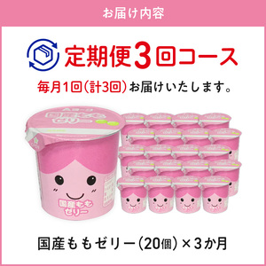 【3ヶ月定期便】愛知ヨーク　国産ももゼリー　20個入［108A13-T］