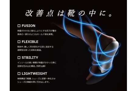 ランニング・サッカー・野球用スポーツインソール「フュージョンフレキシー」(サイズ選択) 中敷き[030M03]