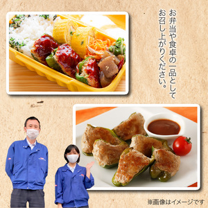 国産豚で作ったピーマン肉詰め(10袋セット)[022J05]
