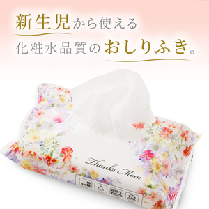 【４回定期便】おしりふき 20パック（60枚入り）厚手の凸凹シート使用！[056T05-T]