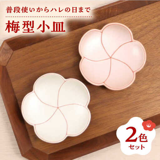 【有田焼】梅型小皿2点セット / 有田焼 焼き物 食器 / 佐賀県  [41APAD001]