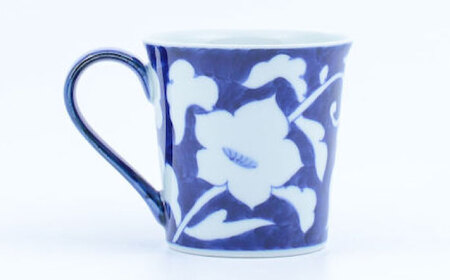 【ロマ佐賀】【有田焼】桔梗 マグカップペア / マグカップ 焼き物 新生活 贈答 コーヒーカップ [41APCD011]