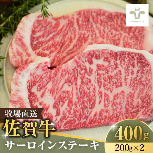 【ロマ佐賀】佐賀牛 サーロインステーキ 400g（200g×2枚） [41ASAA062]