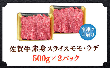 佐賀牛赤身スライス 計1kg（500g×2パック） / 佐賀県 / 株式会社中山牧場 [41AOCW010]