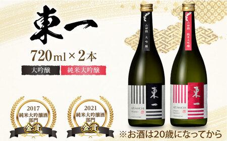 東一 大吟醸・純米大吟醸 セット 720ml×2本 / 佐賀県 / 有限会社嬉野酒店 [41AIAA001]