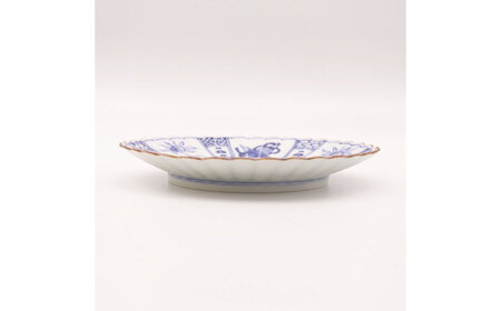 【有田焼】染付芙蓉手菊型6寸皿（2点セット） / 有田焼 焼き物 / 佐賀県 [41APAD030]