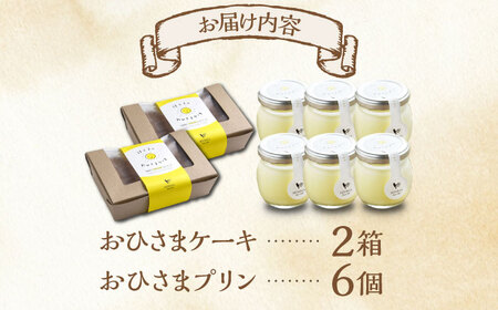 たまご屋さんのほんまのデザートセット（おひさまケーキ2箱・おひさまプリン6個） / 佐賀県 / 本間農園 [41AJAA018]