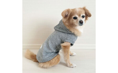 タオル地パーカー 杢グレー （ワンちゃん用）（SS/S/MM/Mサイズ） / 佐賀県 犬 ドッグ  / Canis Lupus[41AAAN010]