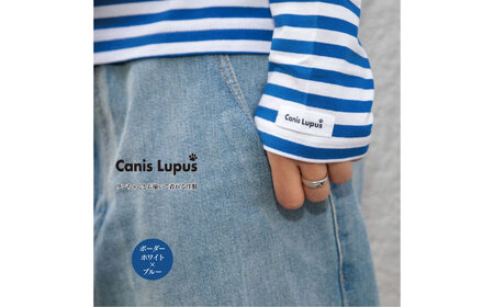 ボーダーロングTシャツ ホワイト×ブルー （S-XL） / Tシャツ / 佐賀県 / Canis Lupus [41AAAN012]