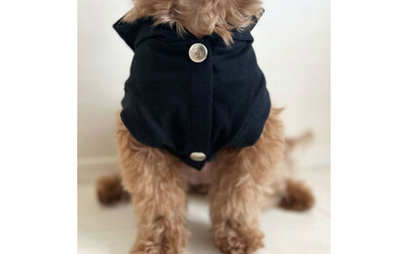 コットンパーカー ブラック（ワンちゃん用）（SS/S/MM/Mサイズ） / 佐賀県 犬 ドッグ / Canis Lupus [41AAAN003]