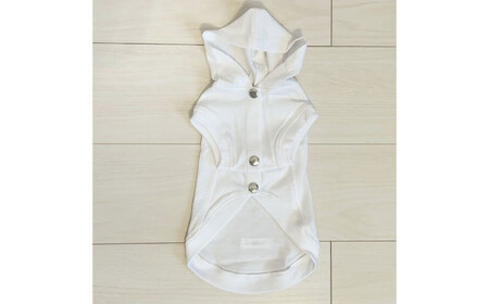 コットンパーカー ホワイト（ワンちゃん用）（SS/S/MM/Mサイズ） / 佐賀県 犬 ドッグ / Canis Lupus [41AAAN004]