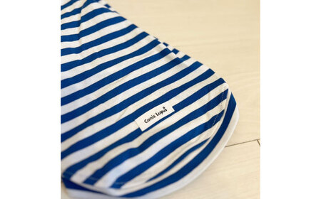 ボーダーパーカー ホワイト×ブルー（ワンちゃん用） （SS/S/MM/Mサイズ） / 佐賀県 犬 ドッグ / Canis Lupus [41AAAN014]