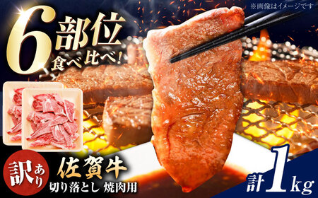 【ロマ佐賀】【訳あり】佐賀牛 焼肉用 切り落とし 1kg /有限会社片岡精肉店 [41AEAC001] 10,950円