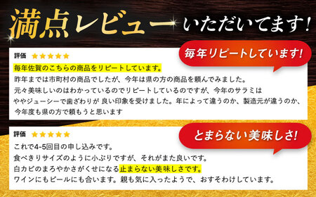 【ロマ佐賀】【のし・ギフト対応可】粉雪サラミ3本 / 豚肉 ソーセージ サラミ [41ABCM012]