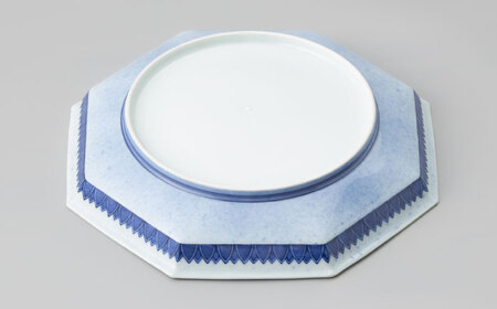 有田焼】人間国宝十四代目今泉今右衛門作 色絵吹墨墨はじき雪文額皿