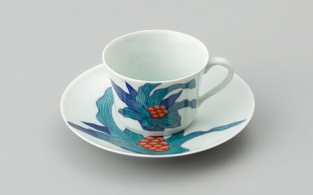 有田焼】重要無形文化財 万年青絵 碗皿 / 佐賀県 / 今右衛門焼佐賀店